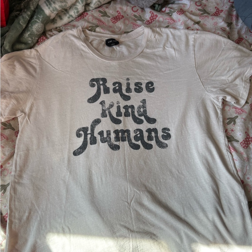 Raise Kind Humans Graphic Tee - Cream